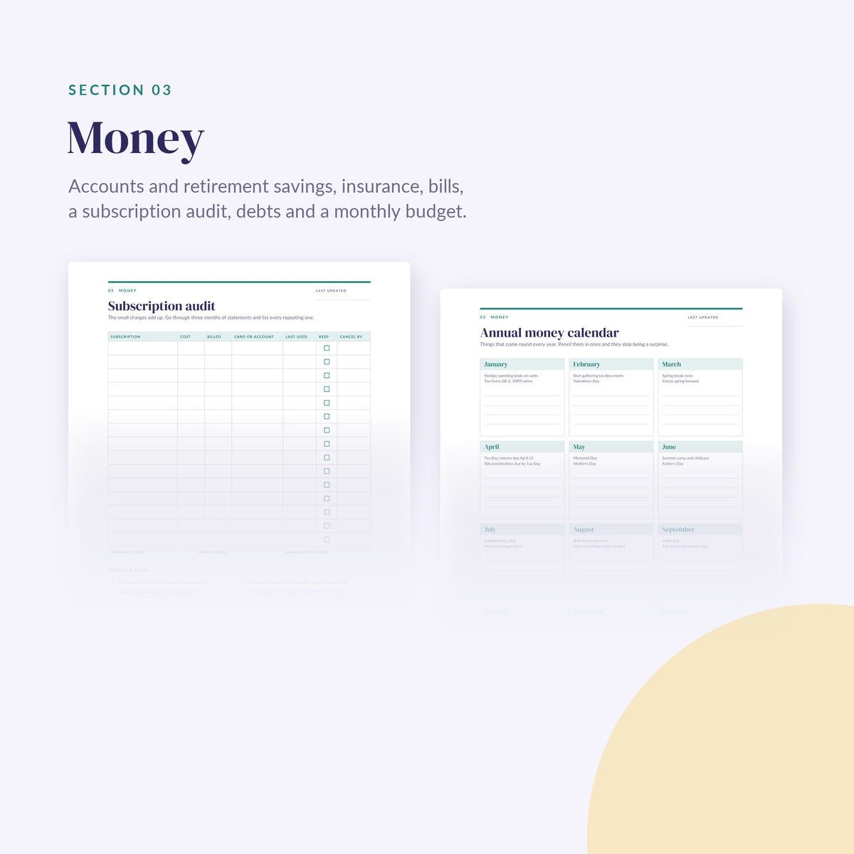 Top of the money pages