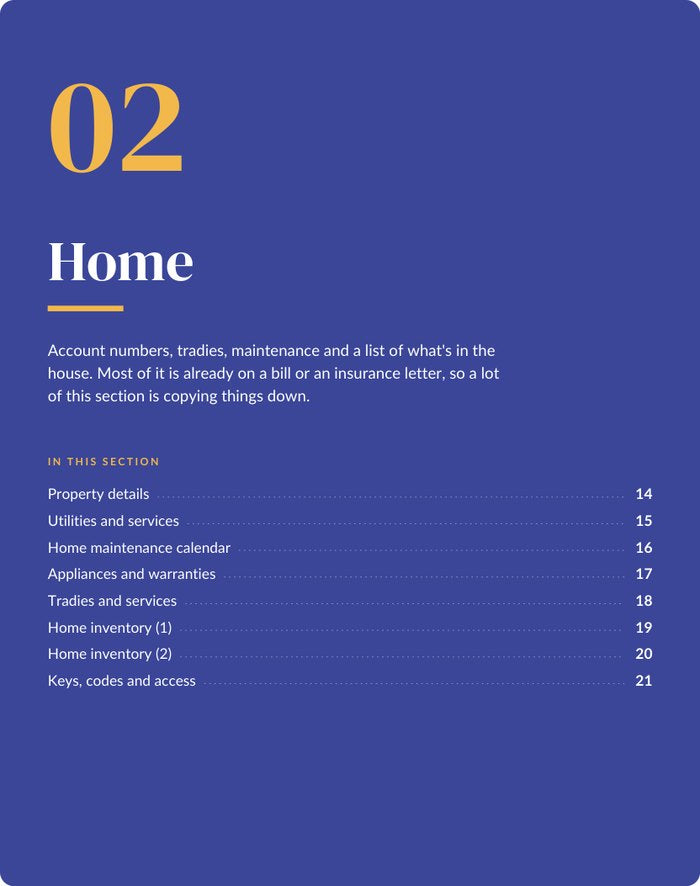 Home section divider